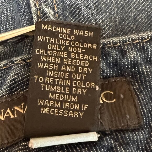 Banana Republic Double Button Wide Leg Boot Cut Women's Blue Jeans Size 10 - Picture 3 of 16